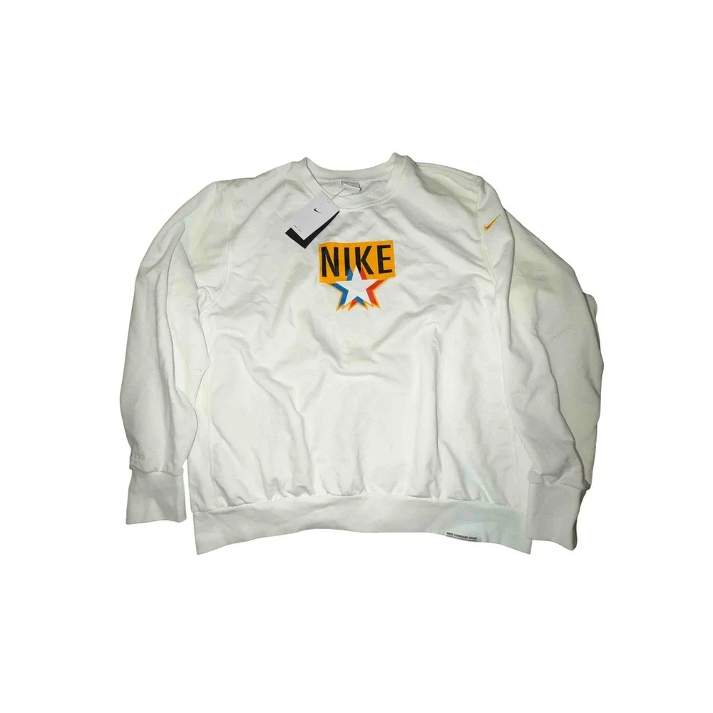 Nike Dri Fit Mens Crewneck Sweatshirt XL Cream Basketball Graphic‎ DV7974, NWT - Picture 9 of 9